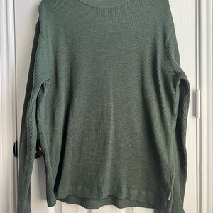 American Eagle Outfitters Green Crew Neck Thermal